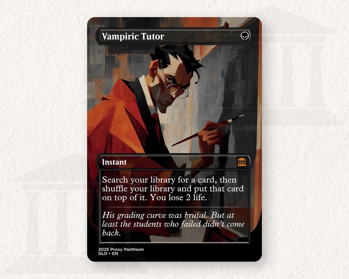 Vampiric Tutor (v1) | Foil Proxy Card (Professor)
