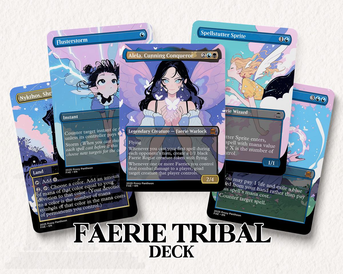 Faerie Typal Commander Proxy Deck | Alela, Cunning Conqueror