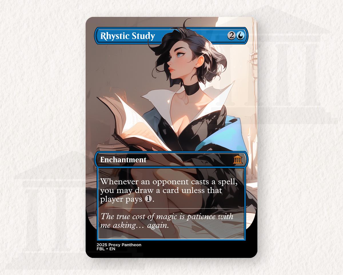 Rhystic Study (v6) | Proxy Card (Ponder)