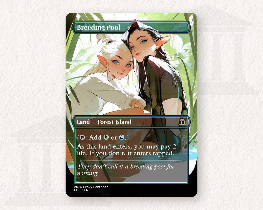 Breeding Pool Shock Land (v2) | Proxy Card (Pose)