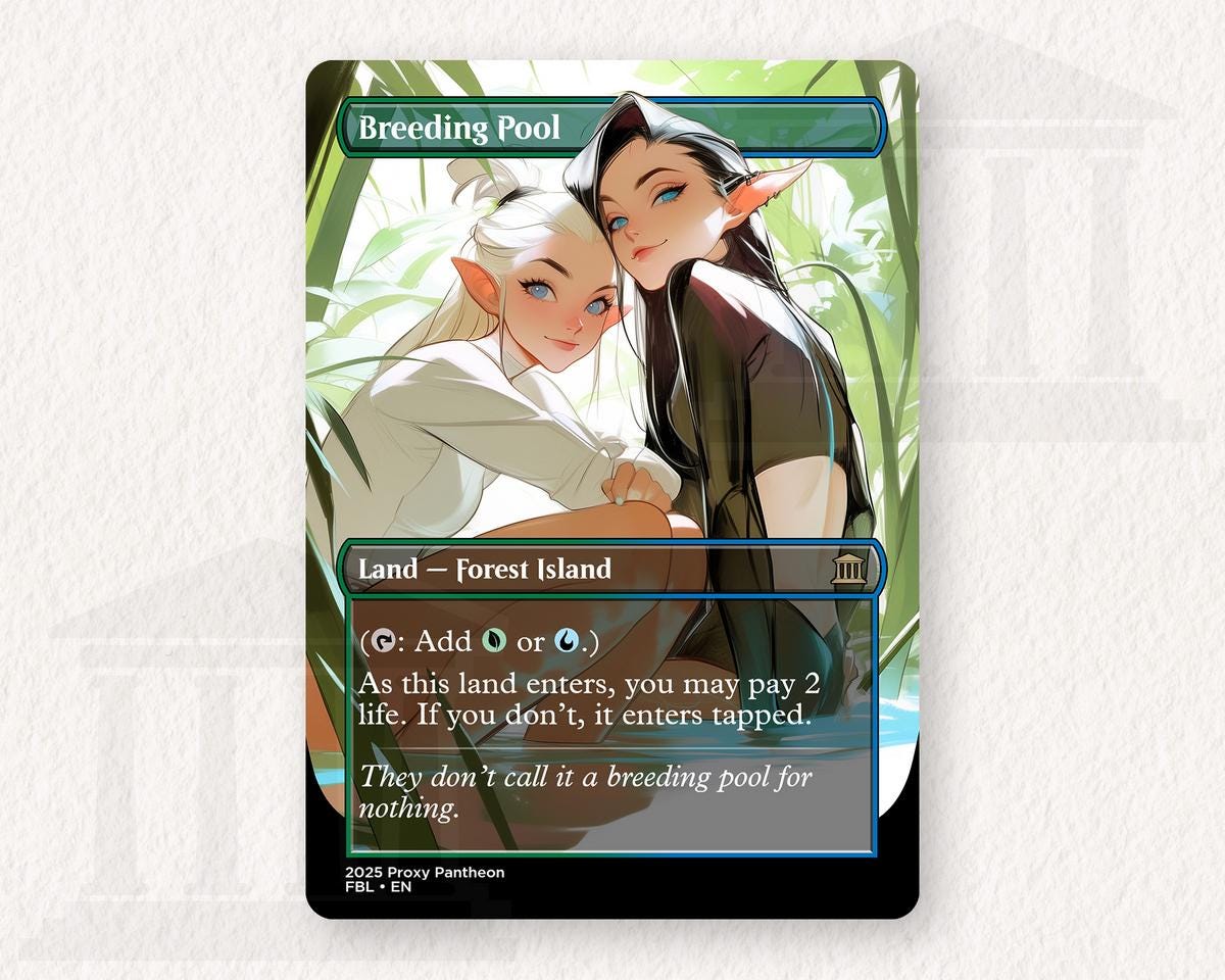 Breeding Pool Shock Land (v2) | Proxy Card (Pose)