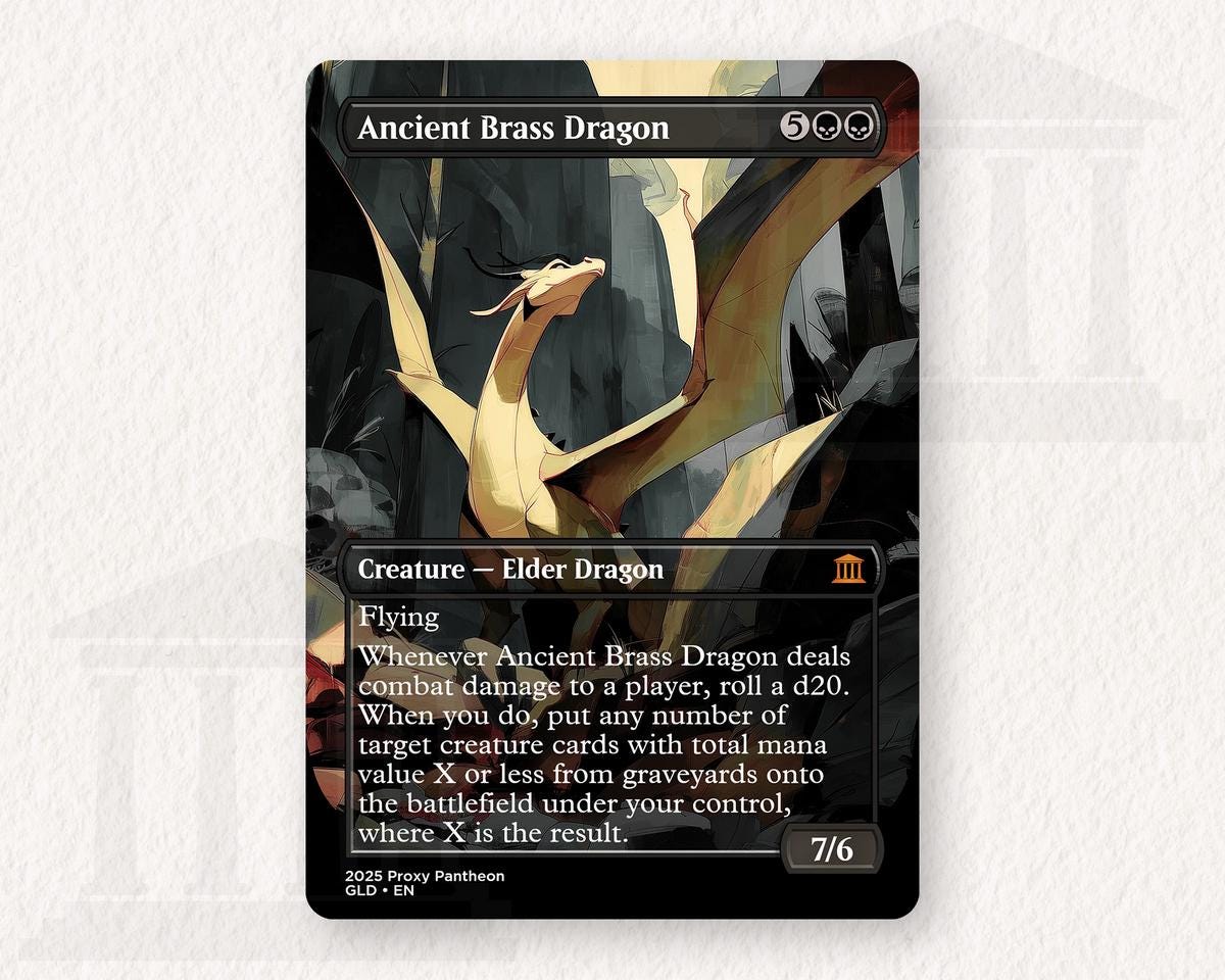 Ancient Brass Dragon | Proxy Card