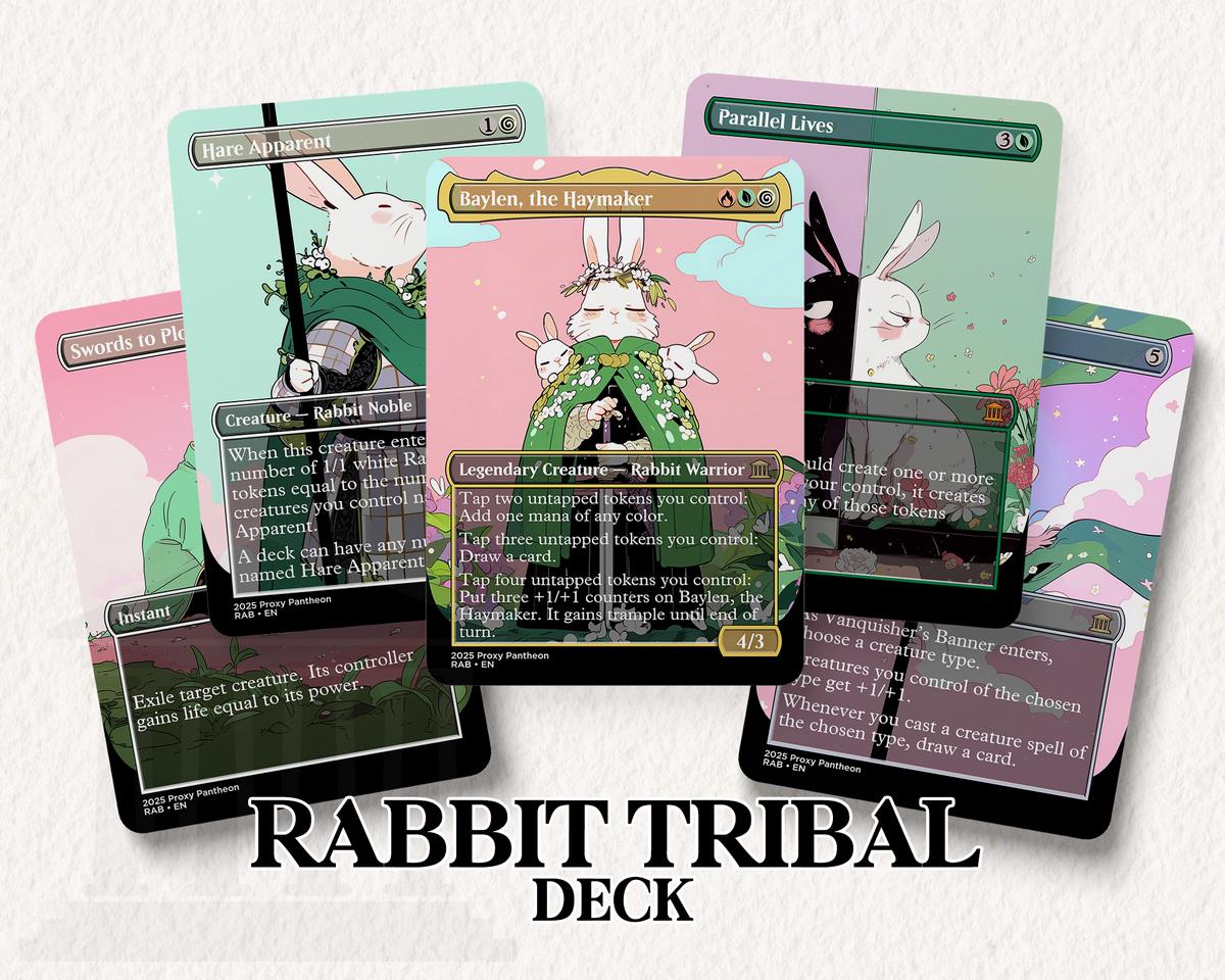 Rabbit Typal Commander Proxy Deck | Baylen, the Haymaker
