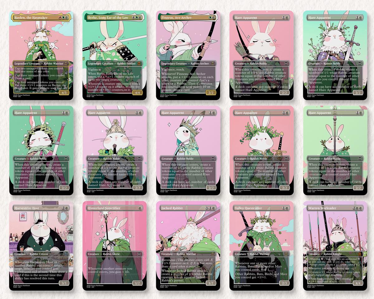 Rabbit Typal Commander Proxy Deck | Baylen, the Haymaker