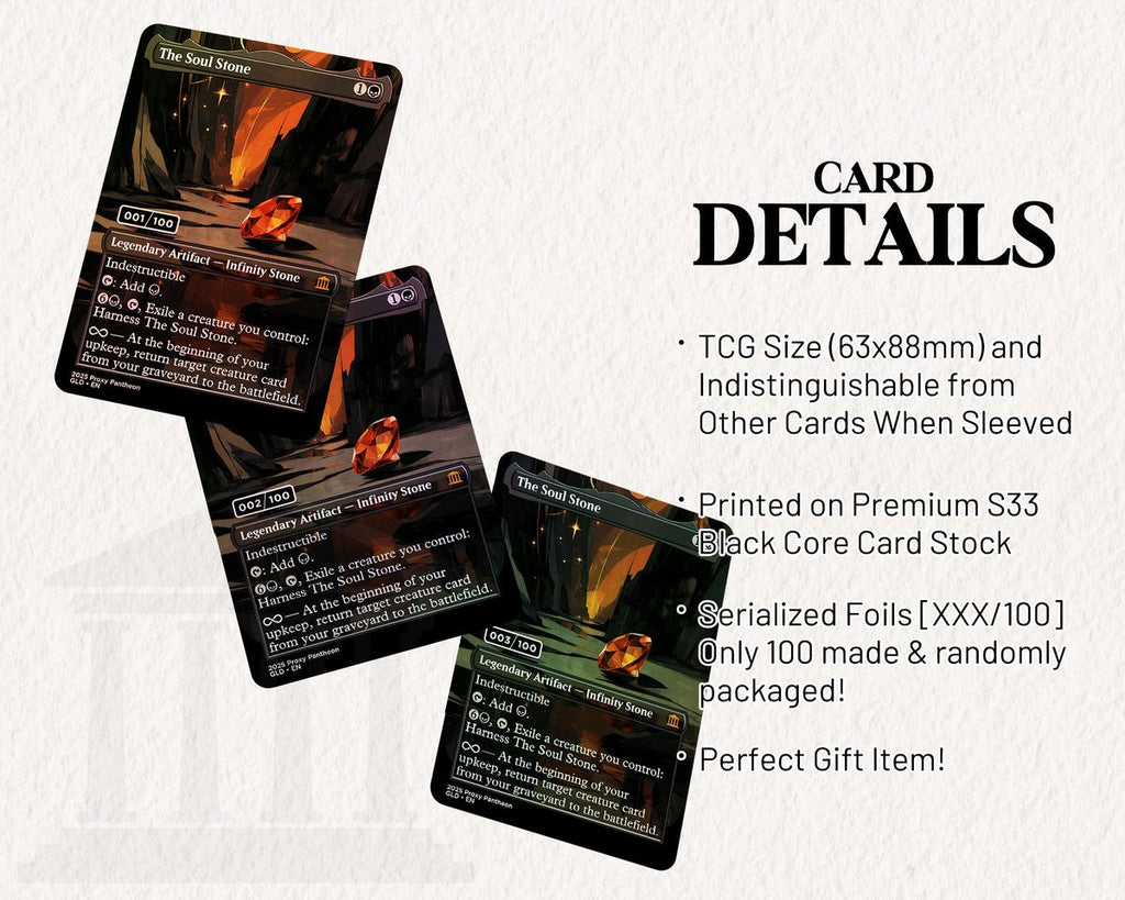 The Soul Stone | Serialized Foil Proxy Card