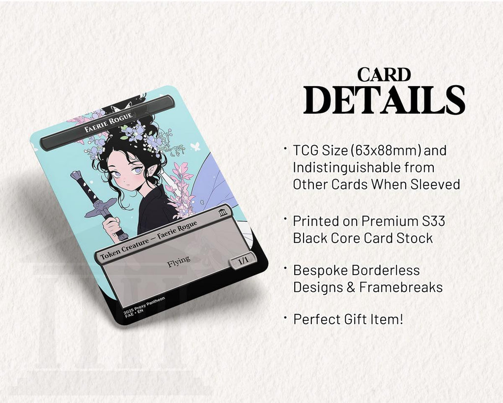 Faerie Rogue (1/1) Token (v2) | Proxy Card (Standing)
