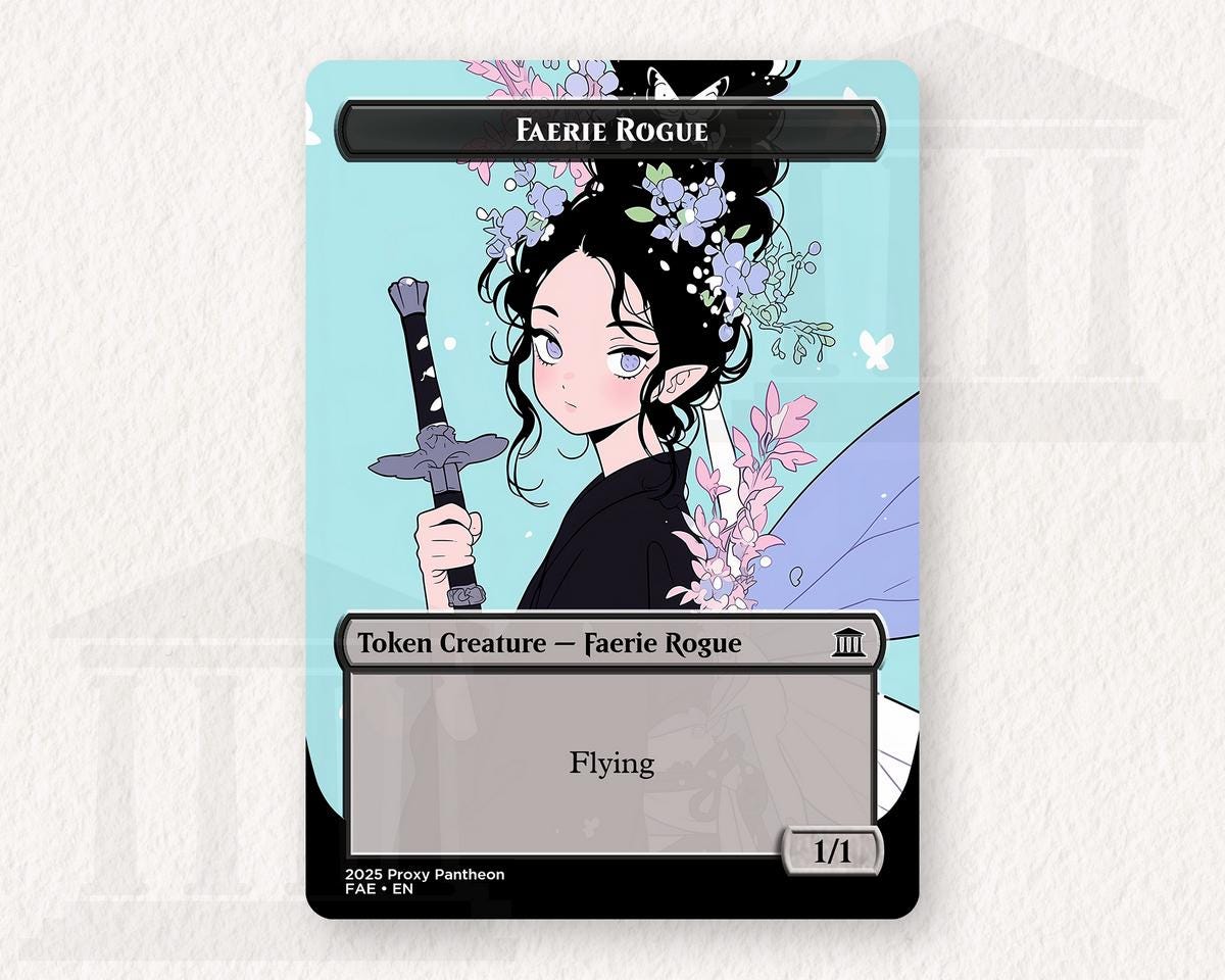 Faerie Rogue (1/1) Token (v2) | Proxy Card (Standing)