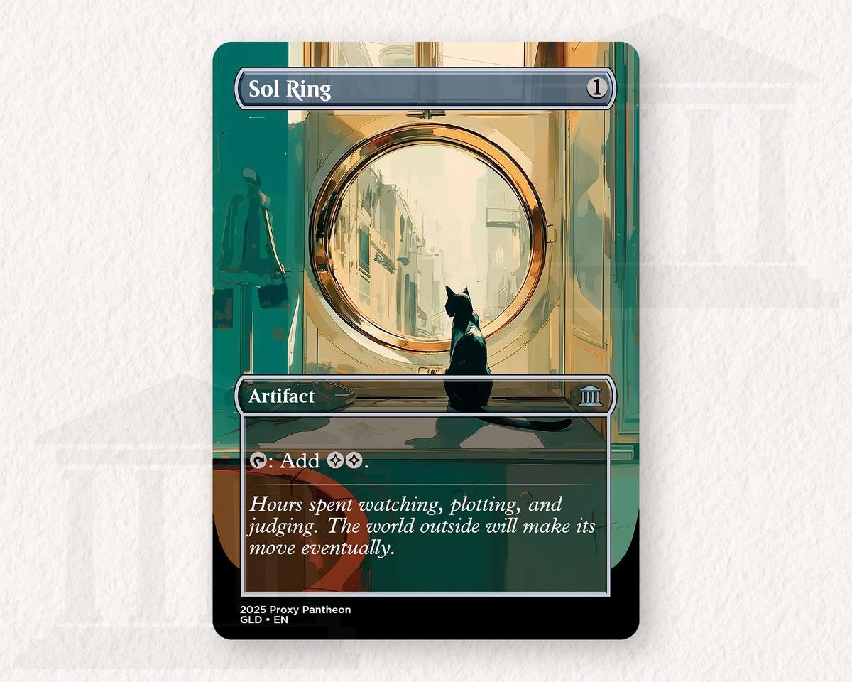 Sol Ring (Cat Window) | Proxy Card