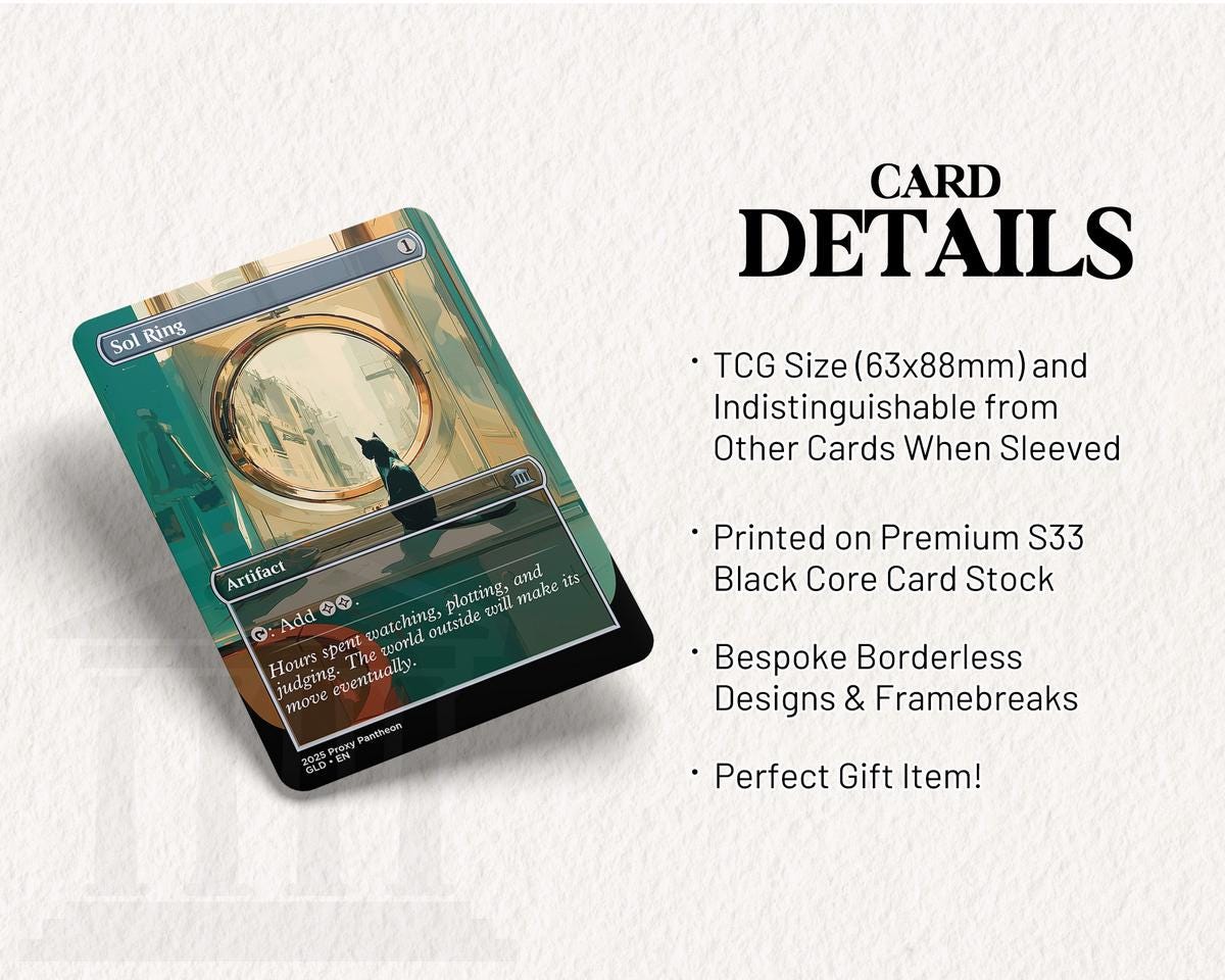 Sol Ring (Cat Window) | Proxy Card