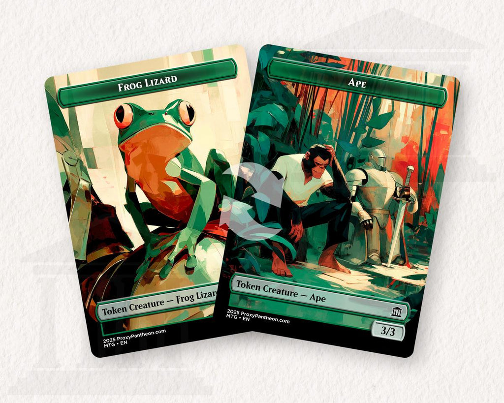 Ape (3/3) & Frog Lizard (3/3) Reversible Tokens | Proxy Card