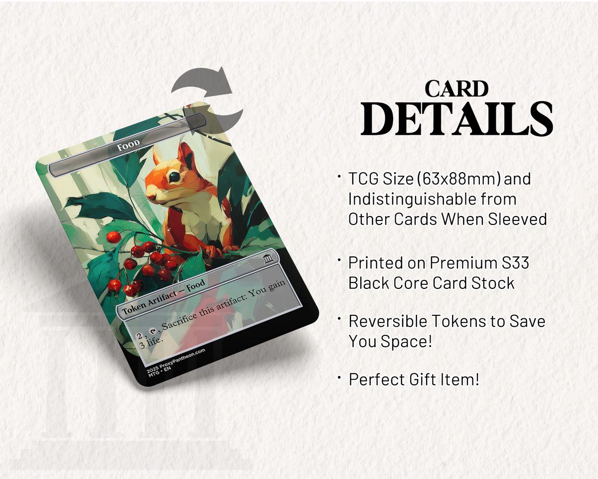 Squirrel (1/1) & Food Reversible Tokens | Proxy Card