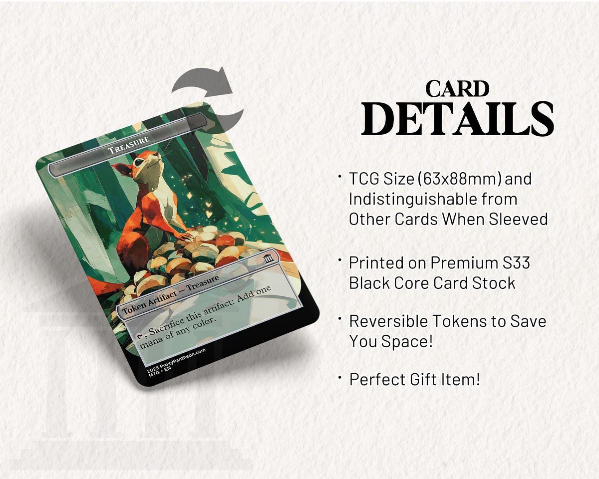 Squirrel (1/1) & Treasure Reversible Tokens | Proxy Card