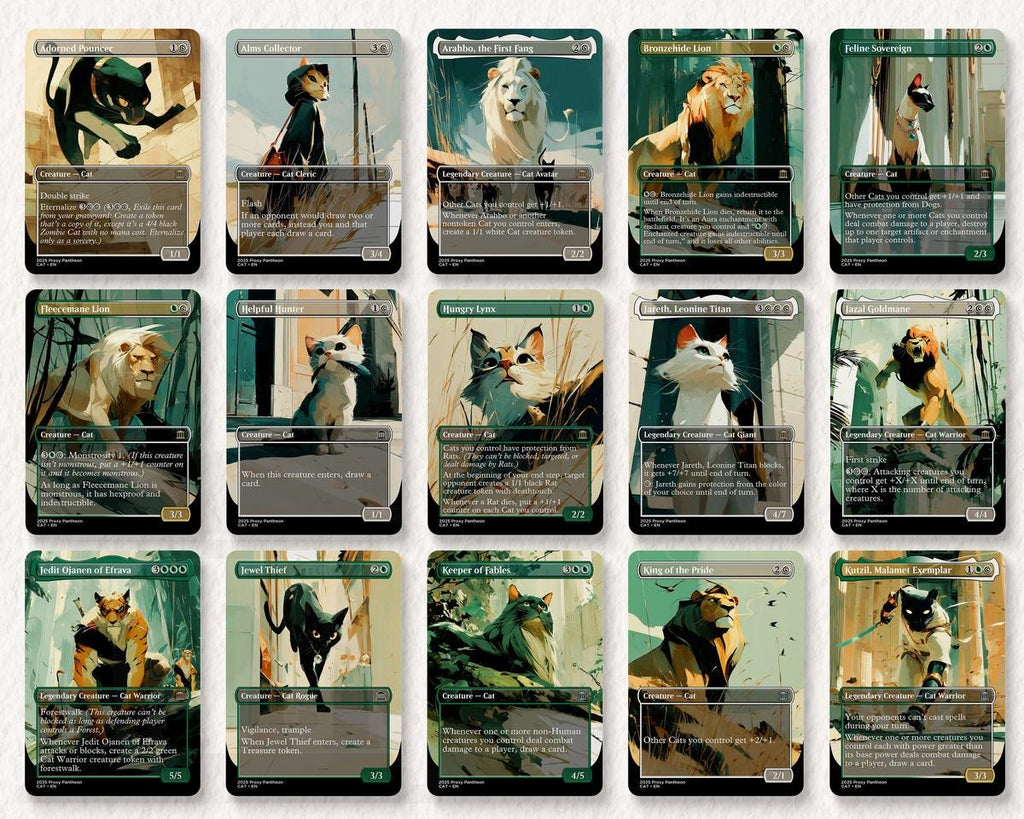 Cat Typal Commander Proxy Deck