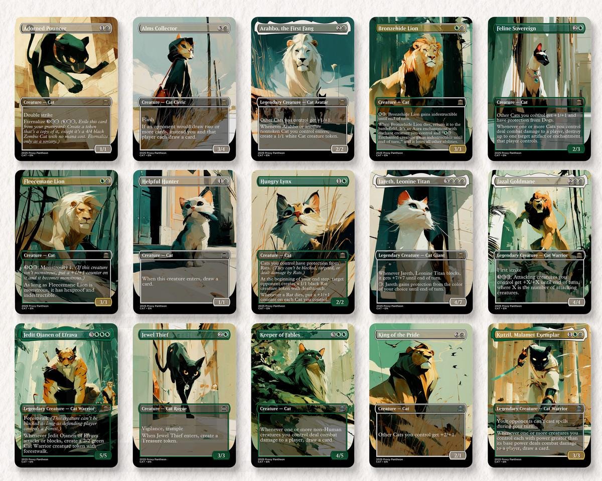 Cat Typal Commander Proxy Deck | Arahbo, Roar of the World
