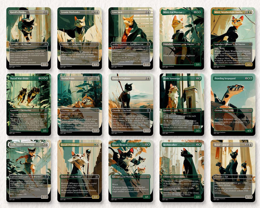 Cat Typal Commander Proxy Deck