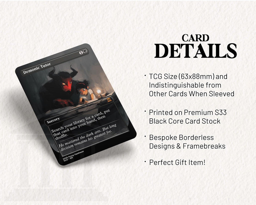 Demonic Tutor (v1) | Proxy Card (Candlelight)