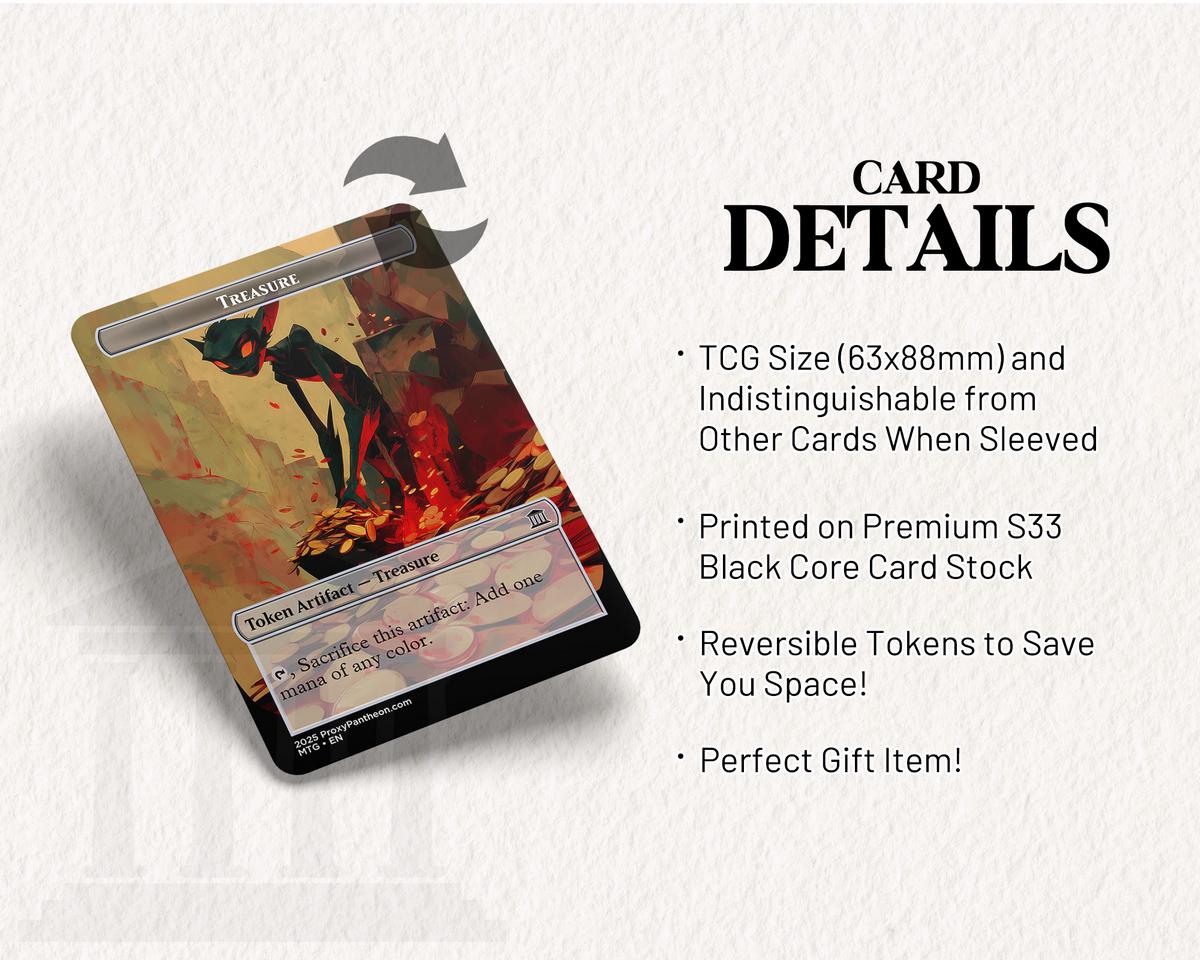 Goblin (1/1) & Treasure Reversible Tokens | Proxy Card