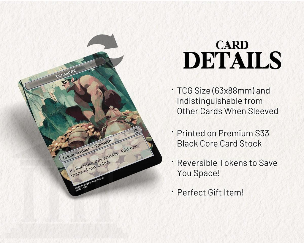 Orc Army (0/0) & Treasure Reversible Tokens | Proxy Card