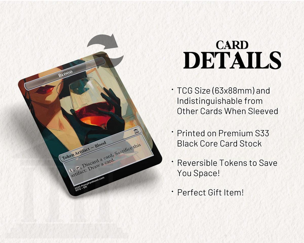 Vampire (1/1) & Blood Reversible Tokens (Lifelink) | Proxy Card