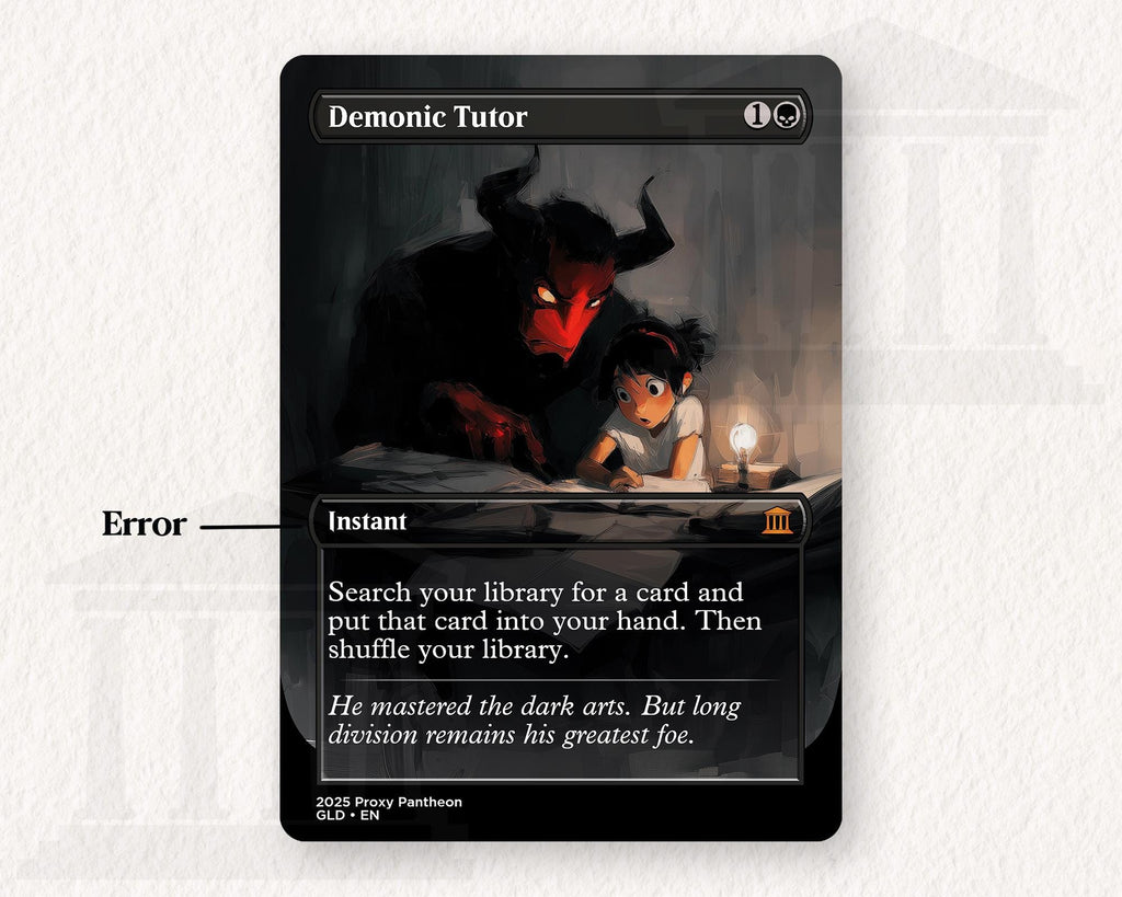 Demonic Tutor (v1) | Proxy Card (Candlelight)