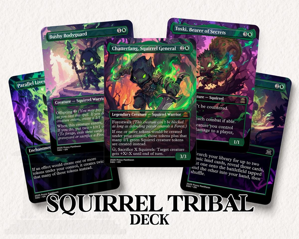 Squirrel Typal Commander Proxy Deck | Chatterfang, Squirrel General