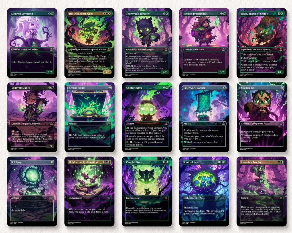 Squirrel Typal Commander Proxy Deck