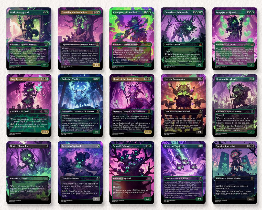 Squirrel Typal Commander Proxy Deck