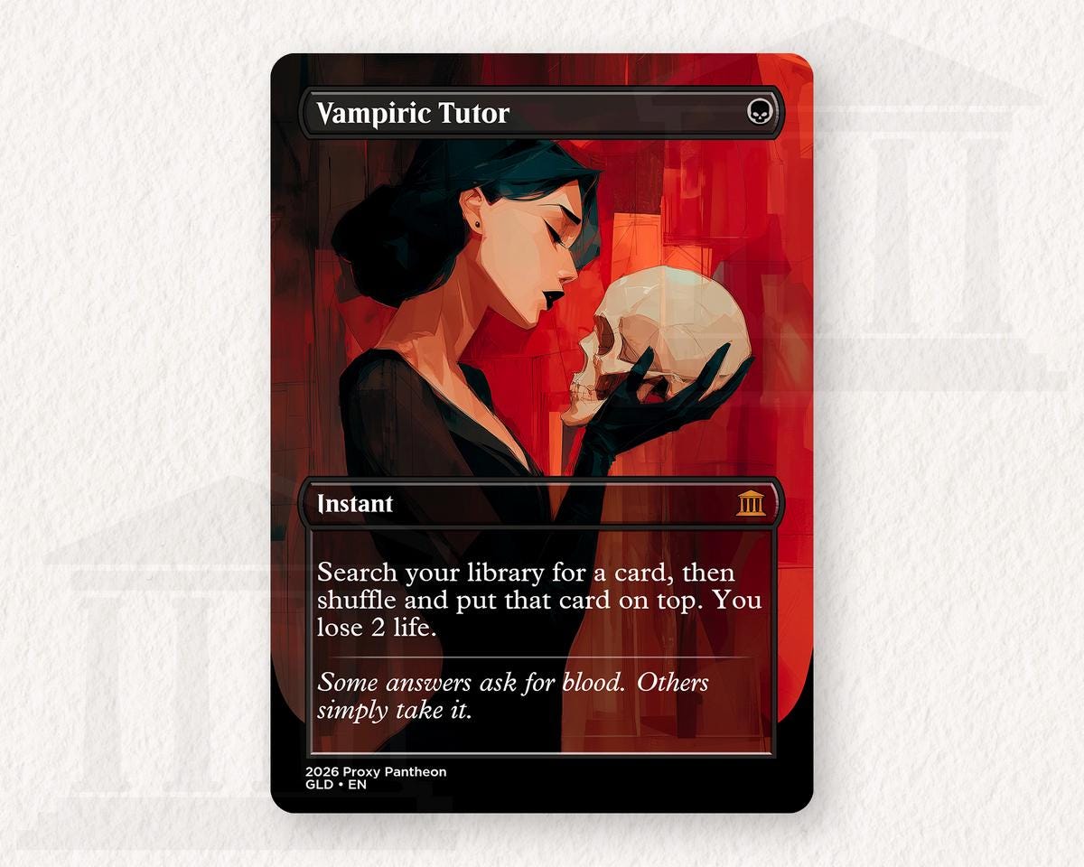 Vampiric Tutor (v3) | Proxy Card (Skull)