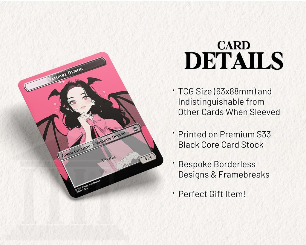 Vampire Demon (4/3) Token (Flying) | Proxy Card