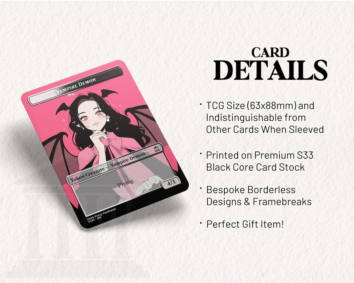 Vampire Demon (4/3) Token (Flying) | Proxy Card