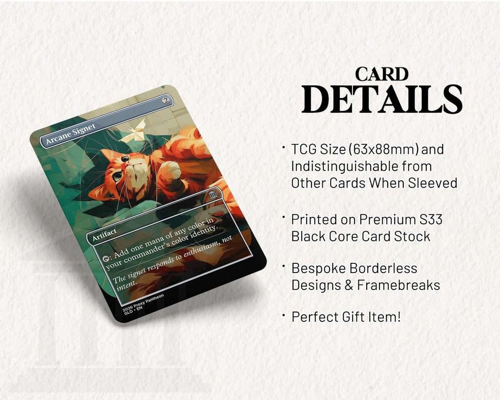 Arcane Signet (Orange Cat) | Proxy Card