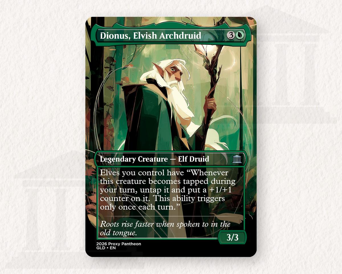 Dionus, Elvish Archdruid | Proxy Card