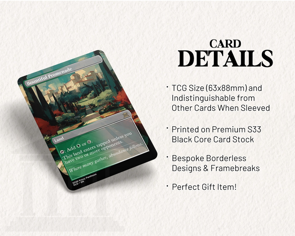 Bountiful Promenade | Proxy Card | Battlebond Land