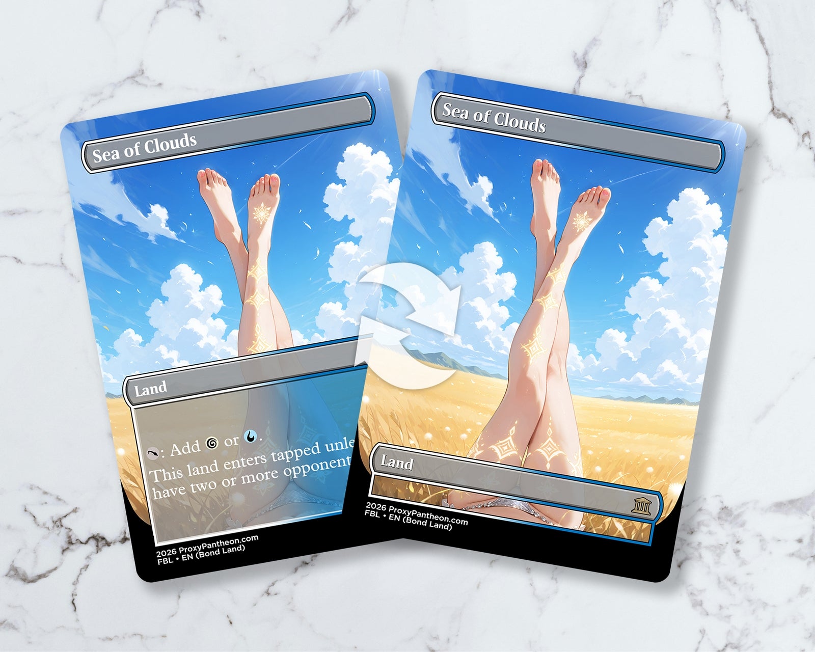 Reversible Battlebond Land (Bundle Set) | Proxy Cards (LUX)