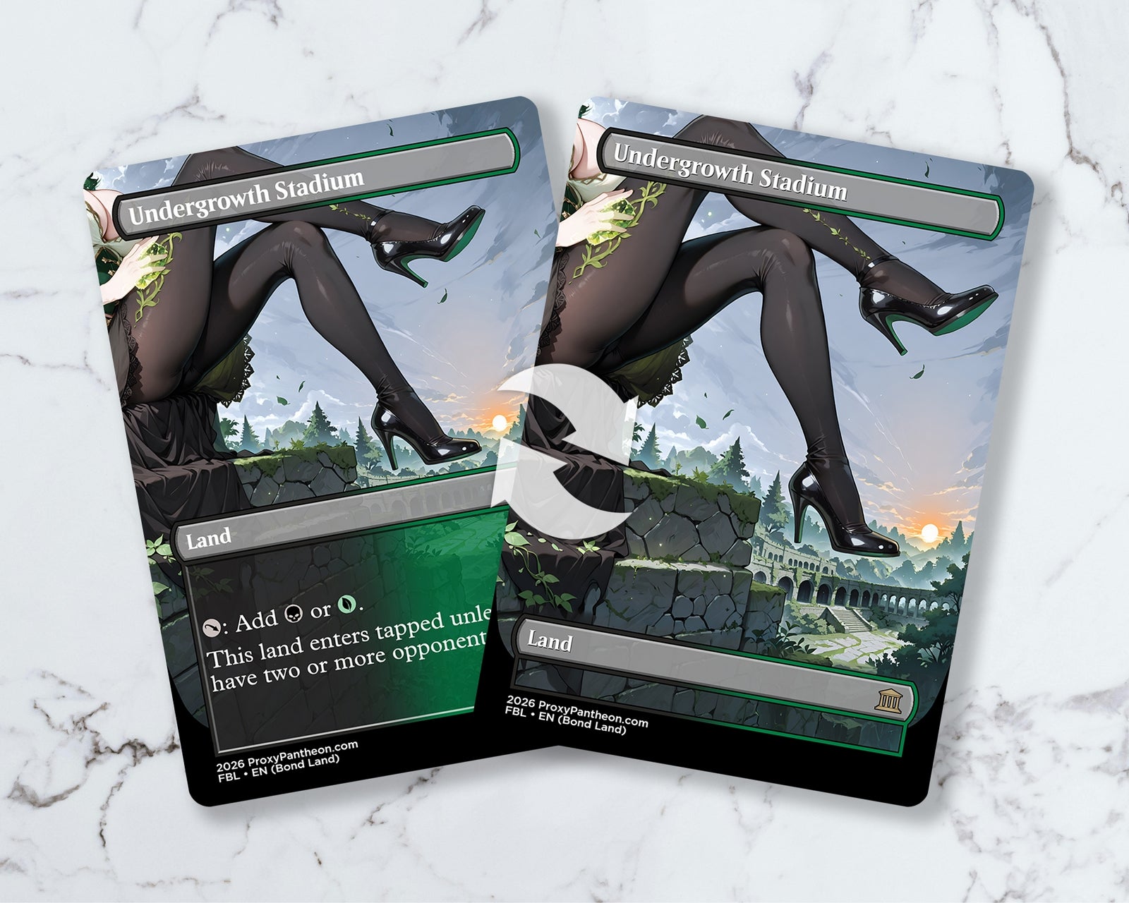 Reversible Battlebond Land (Bundle Set) | Proxy Cards (LUX)