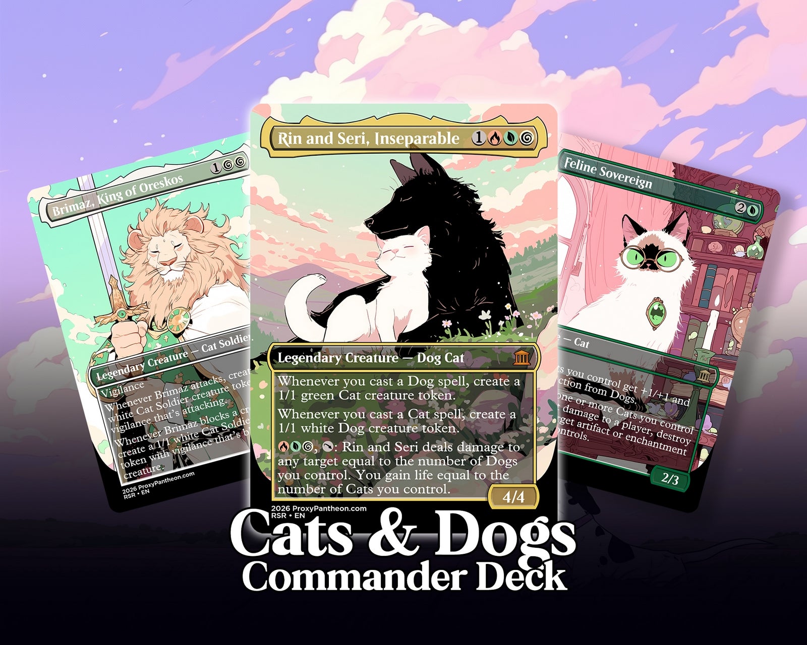 Cat & Dog Typal Commander Proxy Deck