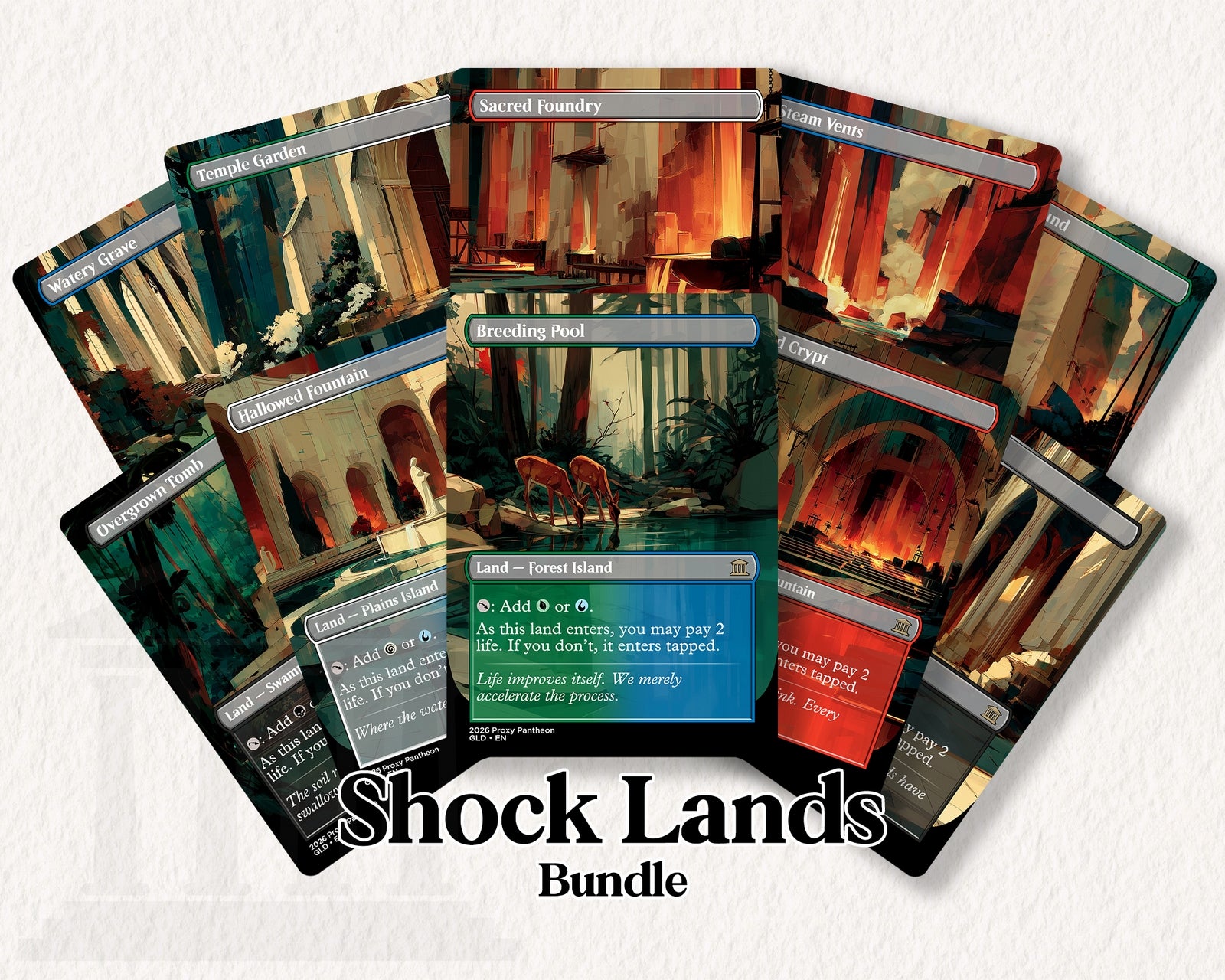 Shock Land (Bundle Set) | Proxy Cards