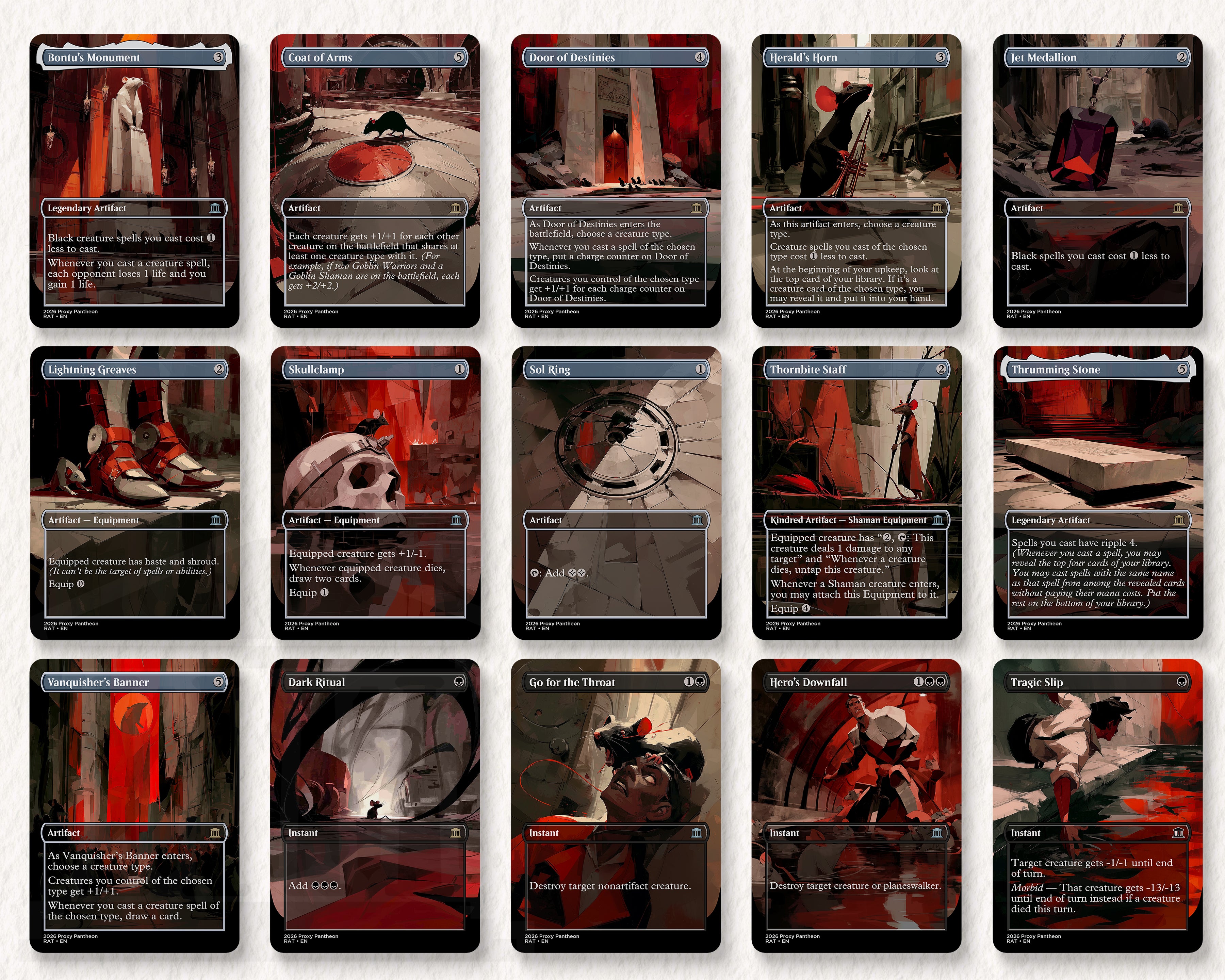 Rat Typal Commander Proxy Deck