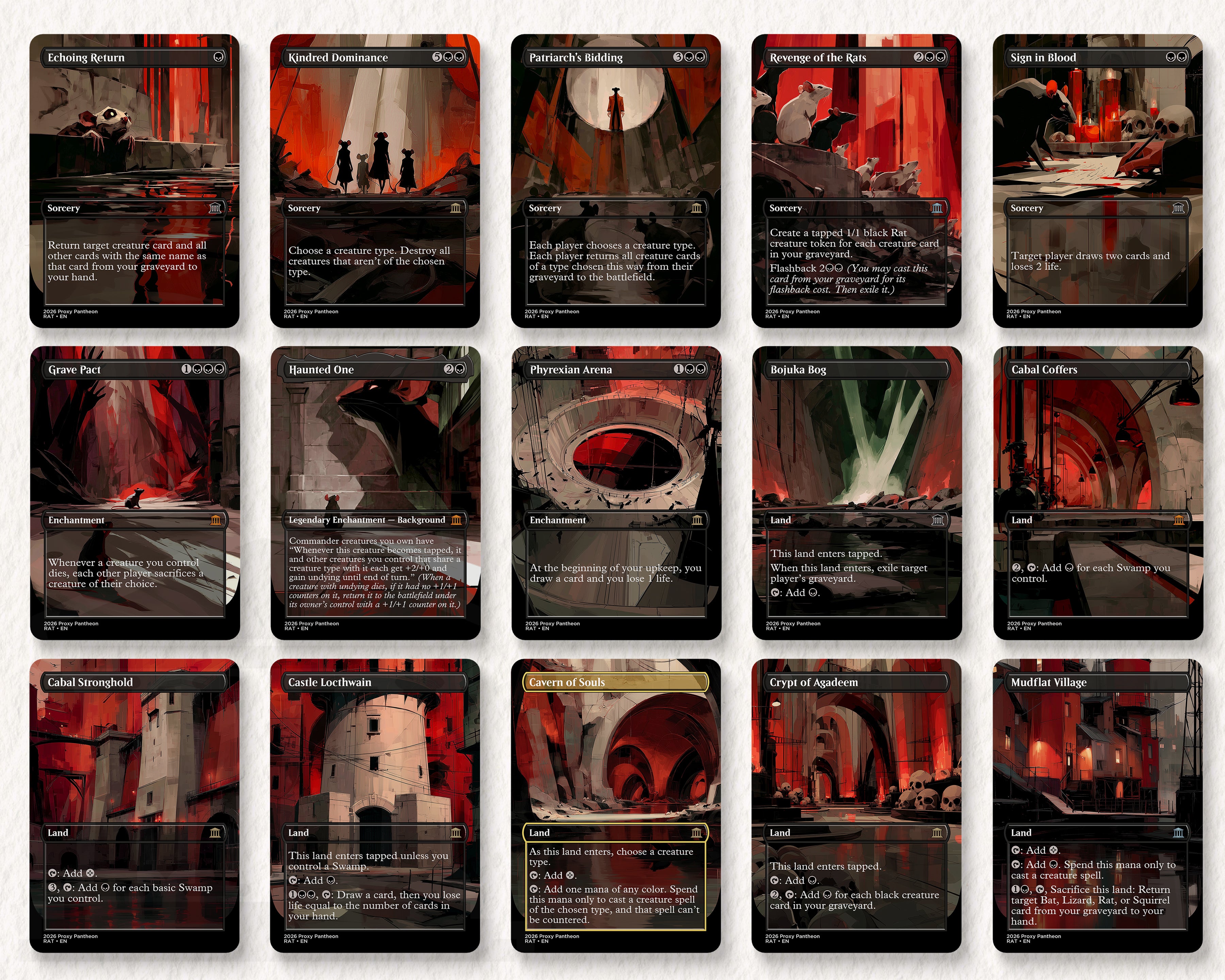 Rat Typal Commander Proxy Deck