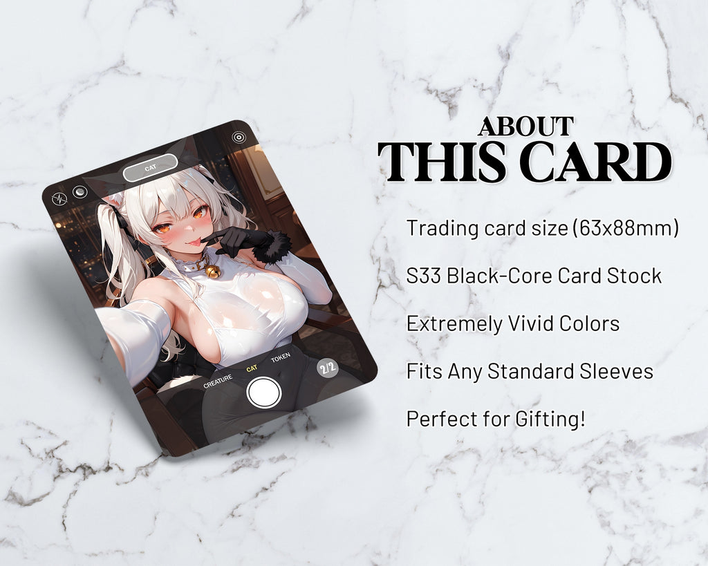 Cat (2/2, White) Selfie Token (POV) | Proxy Card