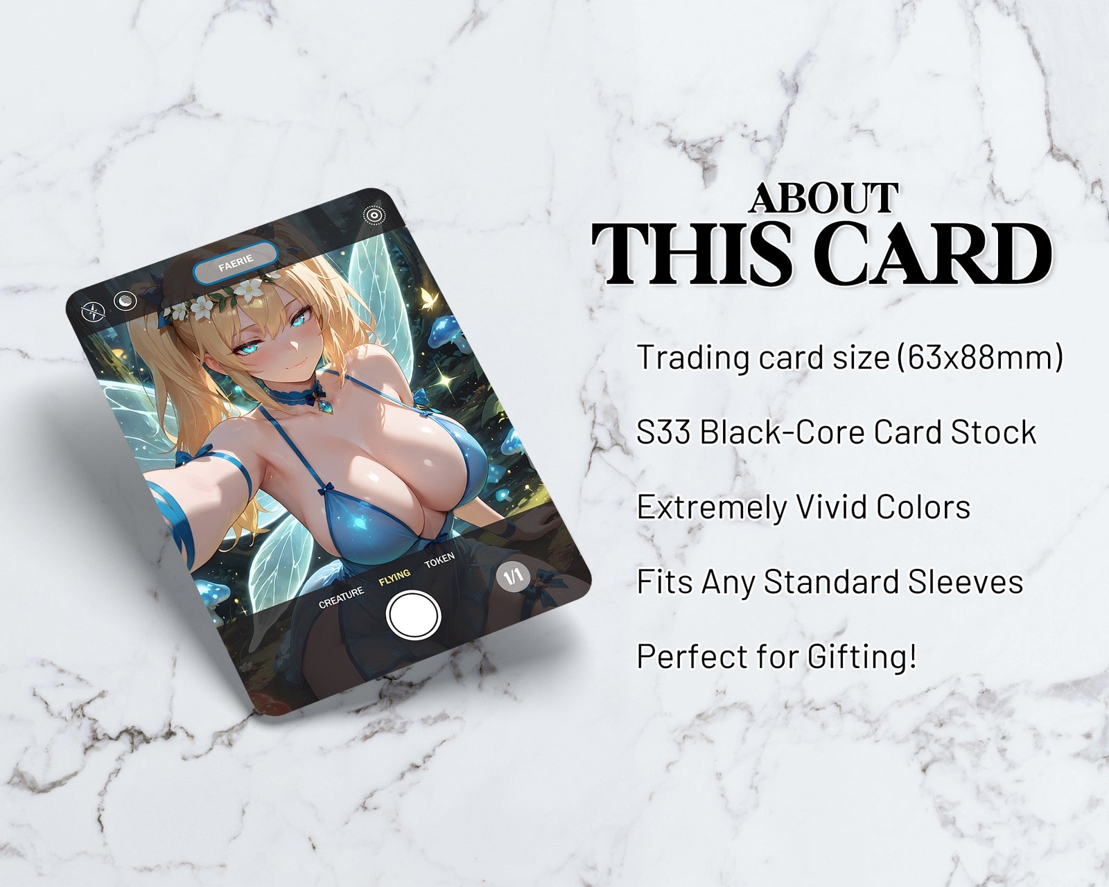 Faerie (1/1, Blue) Selfie Token (POV) | Proxy Card