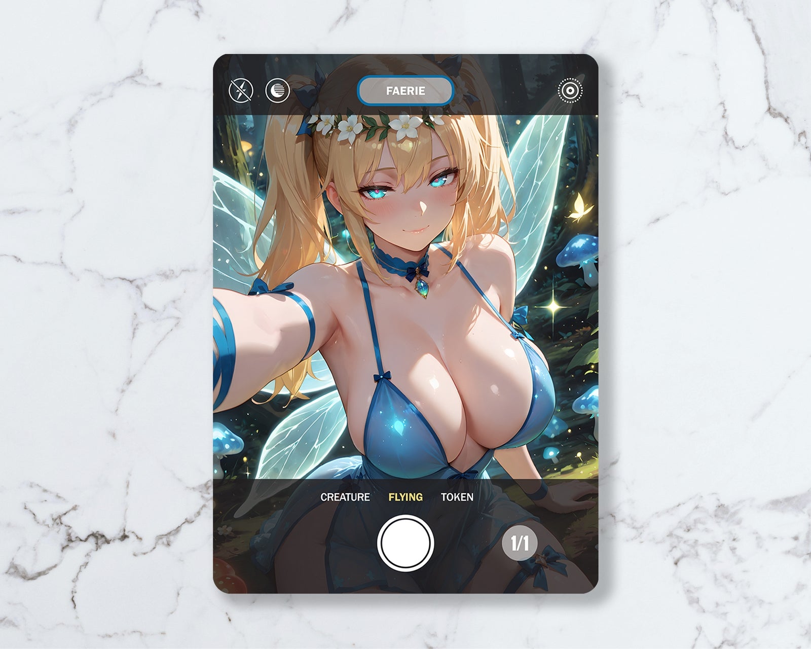 Faerie (1/1, Blue) Selfie Token (POV) | Proxy Card