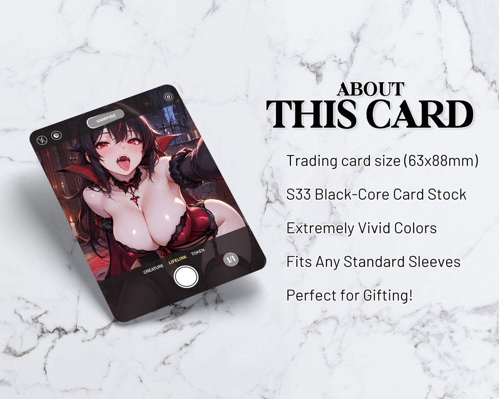 Vampire (Lifelink, Black-White) Selfie Token (POV) | Proxy Card
