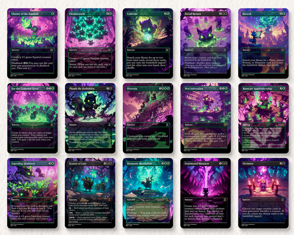 Squirrel Typal Commander Proxy Deck