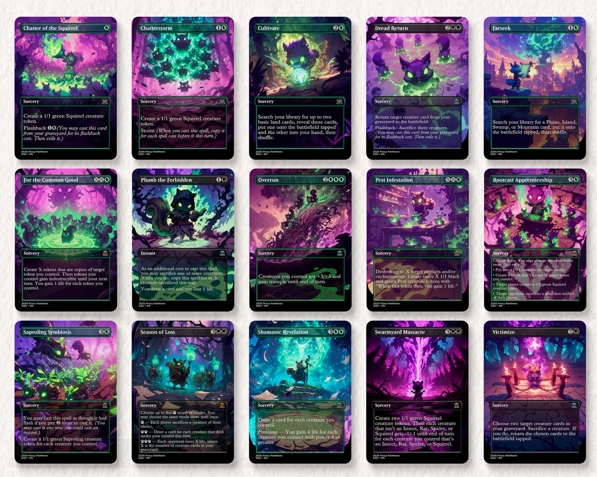 Squirrel Typal Commander Proxy Deck