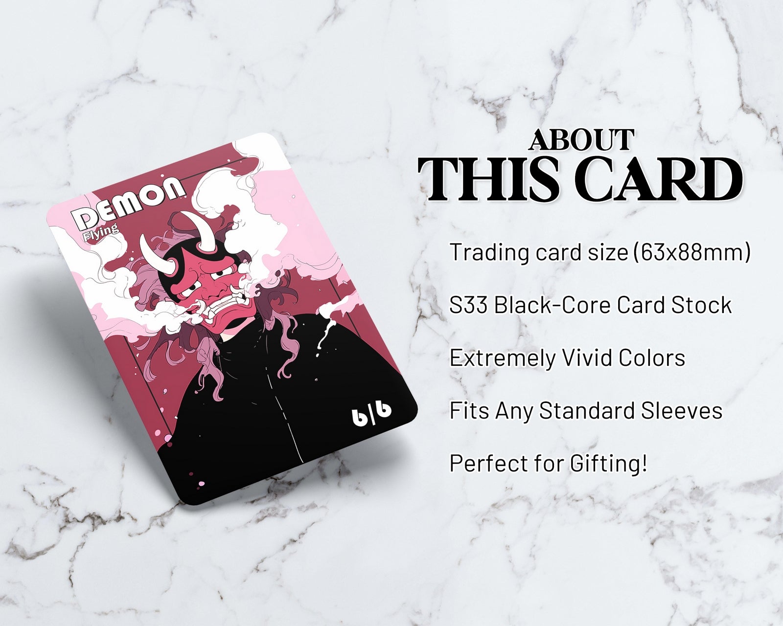 Demon (6/6, Flying) Token | Proxy Card