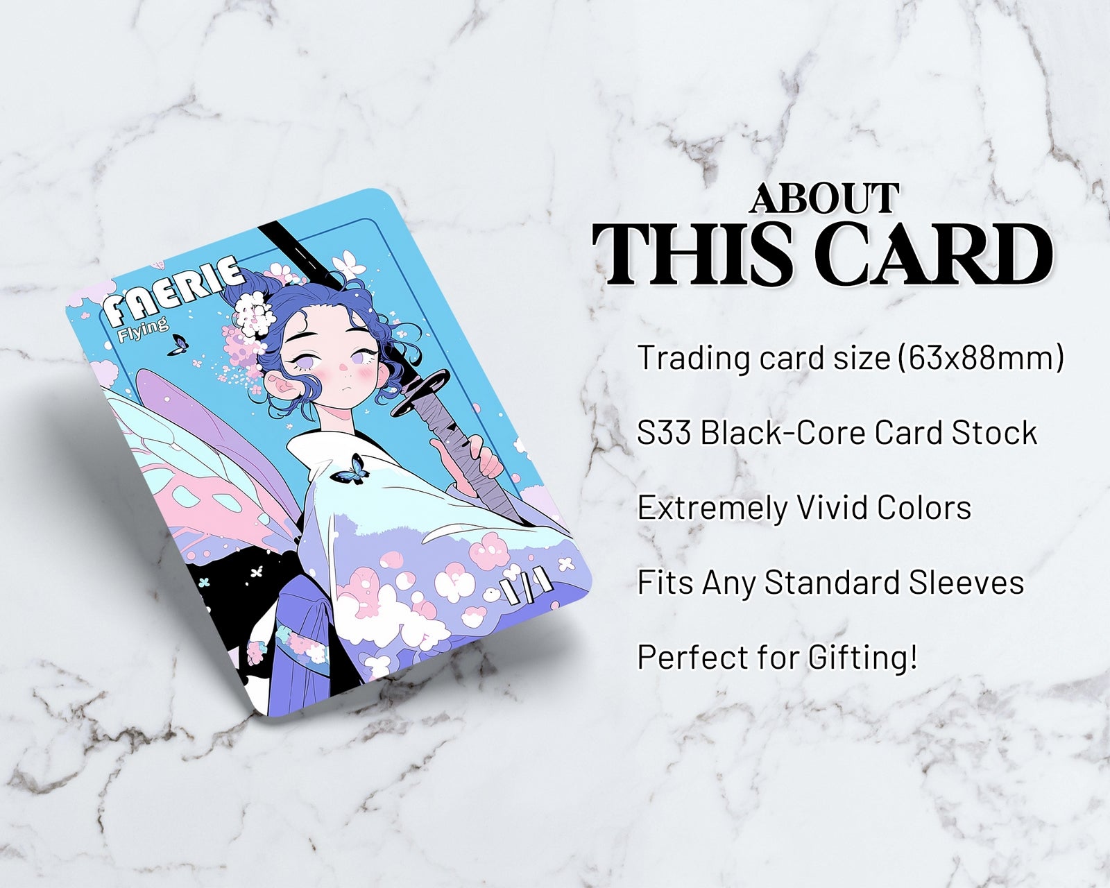 Faerie (Blue, Flying) Token | Proxy Card