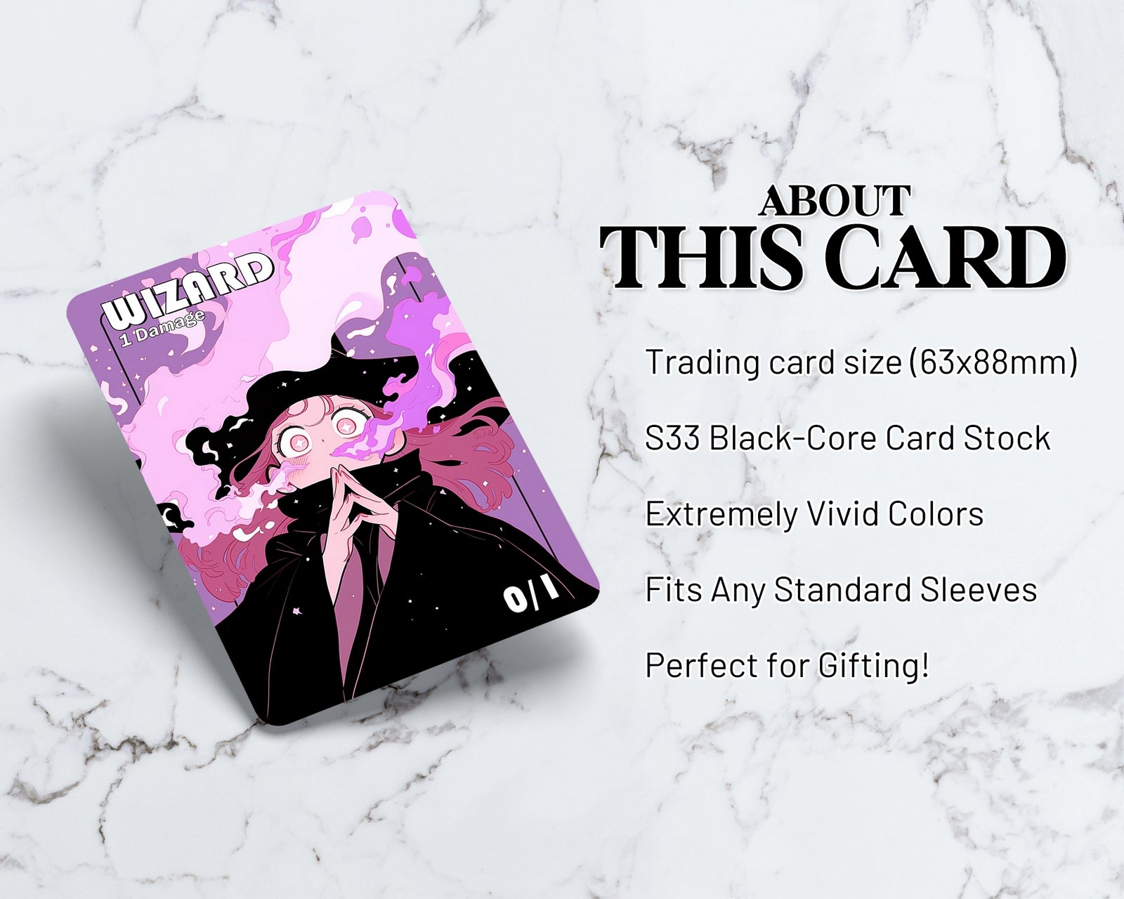 Wizard (1 Damage) Token | Proxy Card