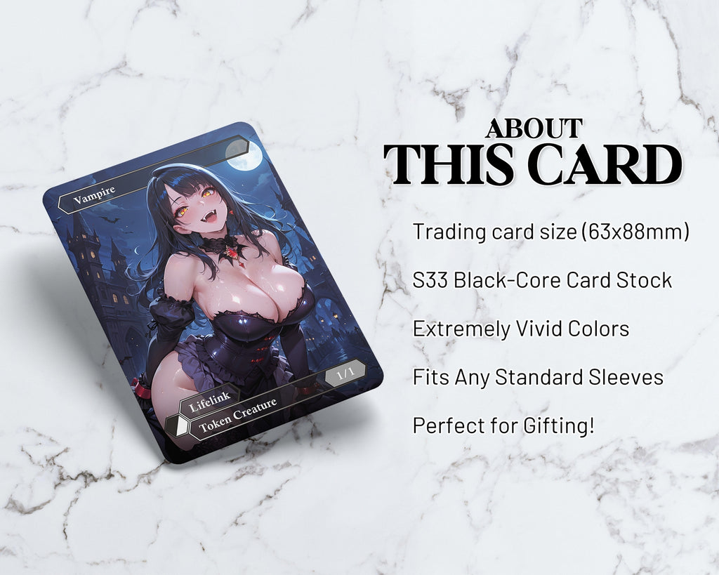 Vampire (White/Black) Token (LUX) | Proxy Card